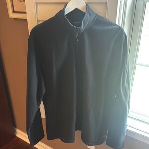 Lands End Black Quarter-Zip Pullover Fleece